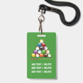 VIP Biljart - Snooker Lanyard Badge (Achterkant met lanyard)