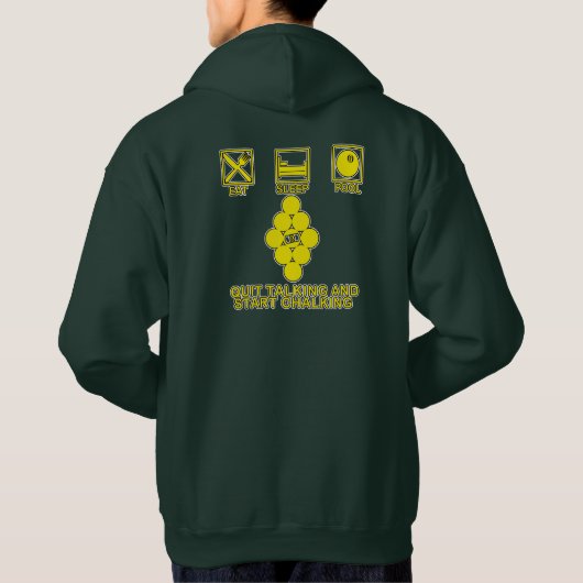 VIP Billiards - Eat, Slaap, Pool Hoodie (Achterkant)