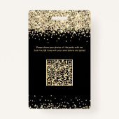 VIP Birthday Invitation Badge QR Code Foto delen (Achterkant)