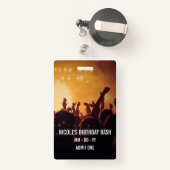 VIP Birthday Party pass Custom Photo Concerge Badg Badge (Achterkant met intrekbare)