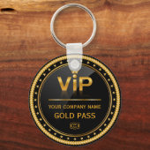 VIP Black en Gold Club Lidmaatschapspas Sleutelhanger (Achterkant)