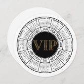 VIP Black Gold Calendar Kaart (Voorkant / Achterkant)