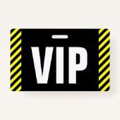 "VIP" + Black & Yellow Stripes Badge (Achterkant)