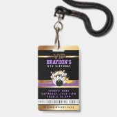 VIP Bowling ALL ACCESS Gouden Pas Badge (Voorzijde met lanyard)