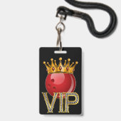 VIP BOWLING Lanyard Badge (Voorzijde met lanyard)