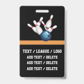 VIP BOWLING Lanyard Badge (Achterkant)