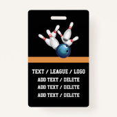 VIP BOWLING Lanyard Badge (Achterkant)
