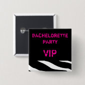 VIP-Button Bachelorette Party Vierkante Button 5,1 Cm (Voorkant /achterkant)