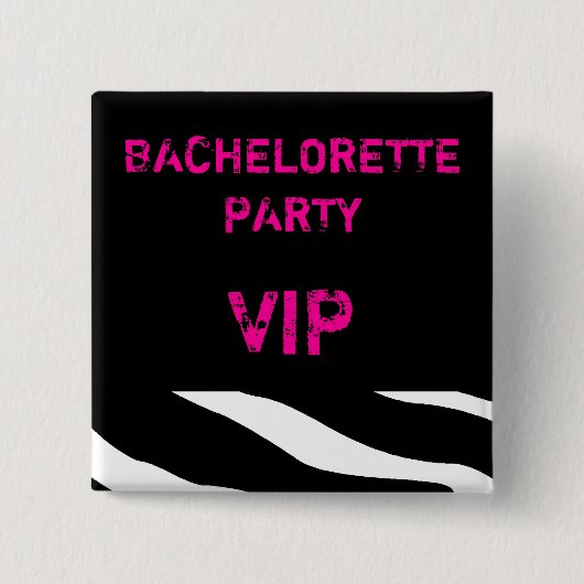 VIP-Button Bachelorette Party Vierkante Button 5,1 Cm (Voorkant)