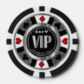 VIP Casino Poker Chip - Las Vegas - Rood (Voorkant)
