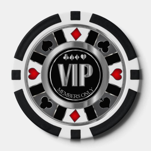 VIP Casino Poker Chip - Las Vegas - Rood (Voorkant)