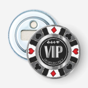 VIP Casino Poker Chip - Las Vegas - Rood Button Flesopener