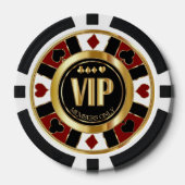VIP Casino Poker Chip Las Vegas - rood / goud (Voorkant)