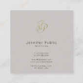 VIP Ceo Director Manager Elegant Salon Luxury Vierkante Visitekaartje (Achterkant)