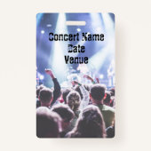 VIP Concert Festival Band Event Backstage Pass Badge (Achterkant)