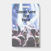 VIP-concertfestivalband evenement backstagepas Badge (Achterkant)
