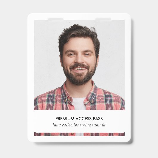 VIP-conferentie Fototoegangspas Ontwerp Badge (Voorzijde)