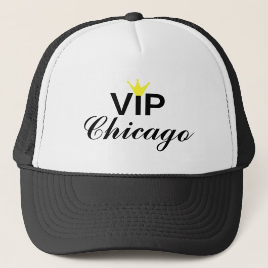 VIP Crown Chicago Trucker Hat Trucker Pet (Voorkant)