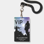 VIP Custom All Access Concert Badge (Voorzijde met lanyard)