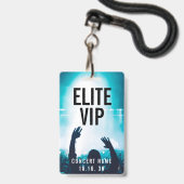 VIP-evenement foto aangepaste naam concert Badge (Voorzijde met lanyard)