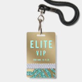 VIP Event Custom Name Concern Badge (Voorzijde met lanyard)