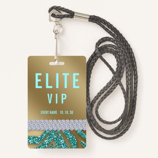 VIP Event Custom Name Concern Badge (Voorkant met draagriem)