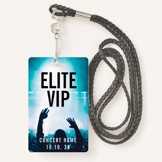 VIP Event Photo Custom Name Concert Badge (Achterkant met draagriem)