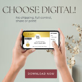 VIP Event Ticket Golden Corporate Logo Kaart