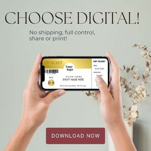 VIP Event Ticket Golden Corporate Logo Kaart