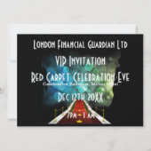 vip event - uitnodiging voor rode tapijt zwarte st (Achterkant)