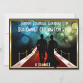 vip event - uitnodiging voor rode tapijt zwarte st (Voorkant)