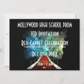 vip event - uitnodiging voor rode tapijt zwarte st (Achterkant)