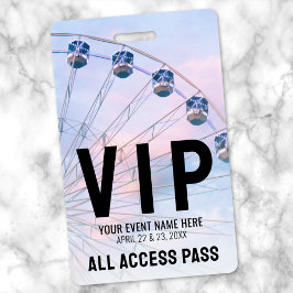 VIP-feest met alle toegang Badge