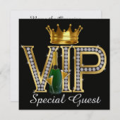 VIP-feest - Uitnodiging voor een speciale gelegenh (Voorkant / Achterkant)
