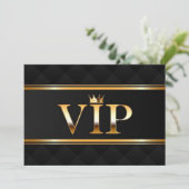 VIP-feestticket uitnodiging (Staand voorkant)