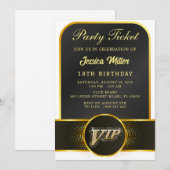 VIP-feestticket verjaardagsuitnodiging Kaart (Voorkant / Achterkant)