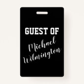 VIP Football Guest Pass Lanyard Badge (Achterkant)