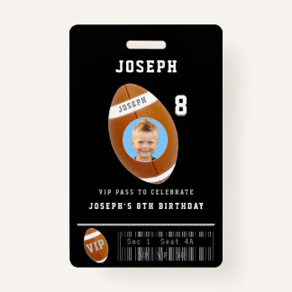 VIP Football passeren Aangepaste foto van geboorte Badge
