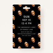 VIP Football passeren Aangepaste foto van geboorte Badge (Achterkant)