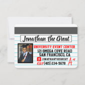 VIP Foto Graduation Party Credit Kaart VIP Telefoo (Achterkant)