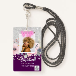 VIP FOTO ID - Feest, Festival, Evenement GLITTER G Badge