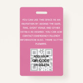 VIP-FOTO-ID - Feest, Festival, Evenement GLITTER G Badge (Achterkant)