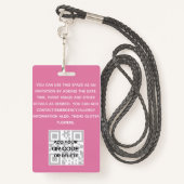 VIP-FOTO-ID - Feest, Festival, Evenement GLITTER G Badge (Achterkant met draagriem)