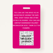 VIP-FOTO-ID - Feest, Festival, Evenement GLITTER G Badge (Achterkant)