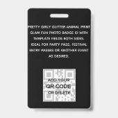VIP FOTO-ID - Feest Festival Evenement GLITTER GLA Badge (Achterkant)