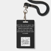 VIP FOTO-ID - Feest Festival Evenement GLITTER GLA Badge (Achterkant met lanyard)