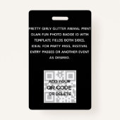 VIP FOTO ID - Feest Festival Evenement GLITTER GLA Badge (Achterkant)