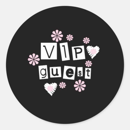 VIP-gastbloemen Ronde Sticker (Voorkant)