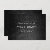 Vip Glam Black Wedding Hotel Accomodatie Informatiekaartje (Voorkant / Achterkant)