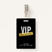 VIP Gold All Access Concert Badge (Voorkant met clip)
